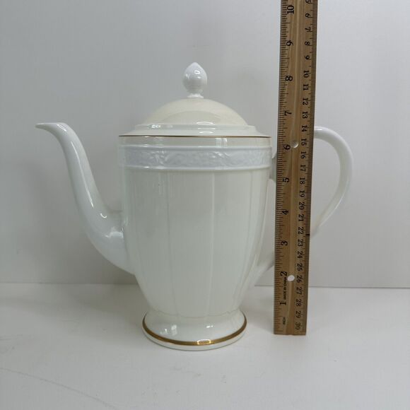 Villeroy & Boch Germany IVOIRE Chateau Collection 4 Cup Coffee Pot Lid NWT - Picture 6 of 14